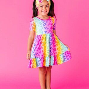 Wild Child Girls Dress & Shorts Set Bums and Roses 4T